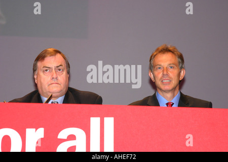 John Prescott Arbeitskonferenz MP Tony Blair London Labour PM Sep 1999 Stockfoto