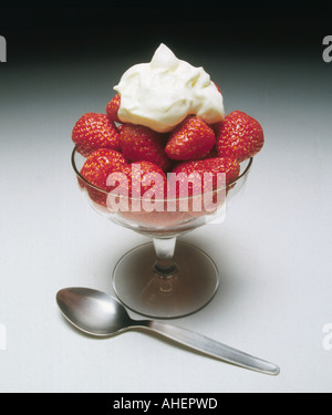 Strawberries And Cream Stockfoto