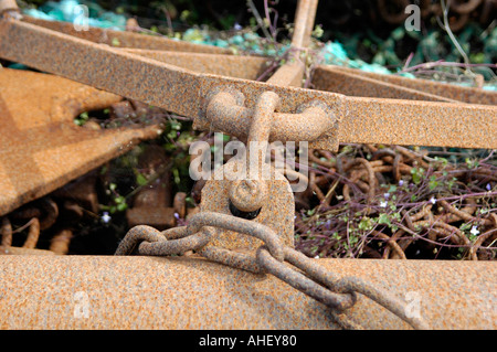 Rostiger Anker an maryport Hafen in West Cumbria Stockfoto