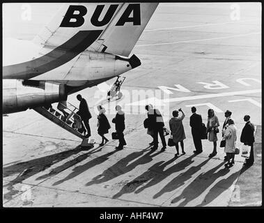 Bordkarte am Flughafen Gatwick Stockfoto