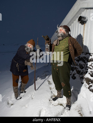 Yule Burschen Santa Claus, Island Stockfoto