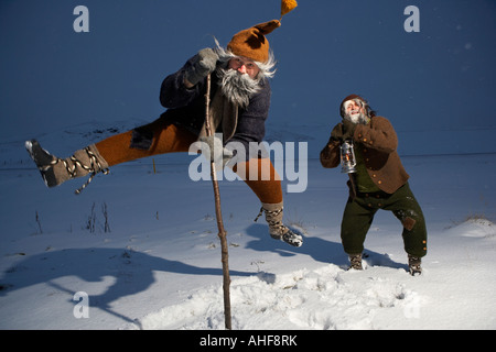 Yule Burschen Santa Claus, Island Stockfoto