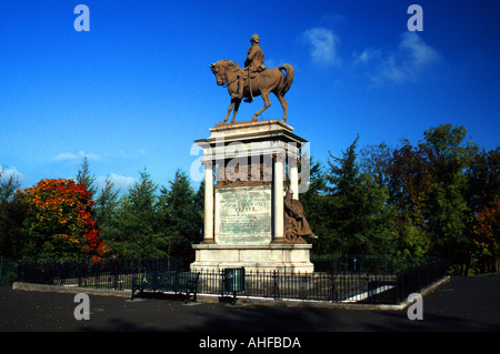 Statue von Lord Roberts, Kelvingrove Park, Glasgow, Schottland Stockfoto