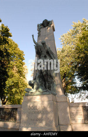 Dollard des Ormeaux Statue Kriegerdenkmal in Lafontaine Park Montreal Stockfoto