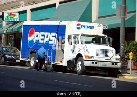Pepsi-Lieferwagen, Seattle, USA Stockfoto
