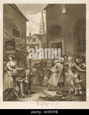 Hogarth mal Mittag Stockfoto