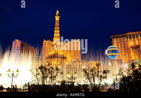 Eiffelturm Replik im Paris Hotel &amp; Casino Las Vegas Stockfoto