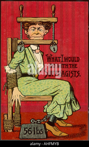 Shuttng Up Suffragette Stockfoto