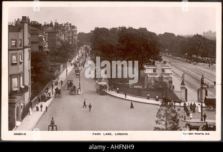 Park Lane Circa 1905 Stockfoto