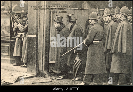 Churchill in der Sidney Street Stockfoto