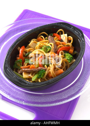 Beef Chow Mein Fertiggerichte redaktionelle Essen Stockfoto