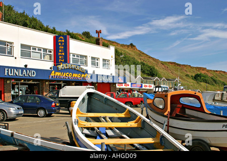 Filey North Yorkshire UK entgeisterung Landung Stockfoto