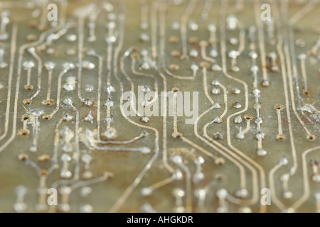 Elektronische Leiterplatten Verdrahtung Brett oder Schemata Makro 1 Stockfoto