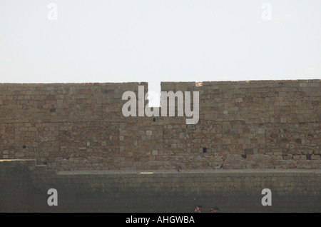 Israel-Acre die Kreuzfahrer Stadtmauer zum Schutz des Hafens in alten Akko Stockfoto