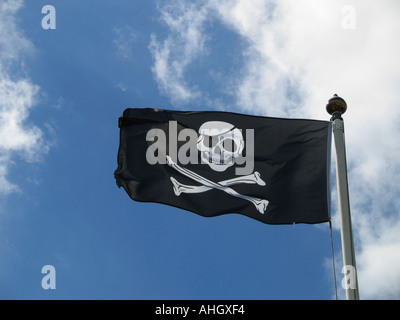 Totenkopf Pirat Flagge Foto John Robertson 2005 Stockfoto