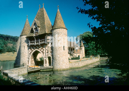 Honfleur Frankreich, privates Schloss Nordfrankreich, Region Normandie, altes Monument Village, geheimnisvolle Villa Stockfoto