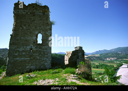 Pontaix Dorf Ruinen in Südfrankreich Provence Stockfoto