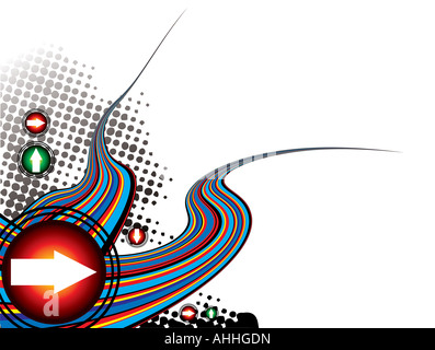 Abstrakte Darstellung mit Regenbogen-Effekt und jede Menge Platz für Ihren eigenen Text hinzufügen Stockfoto