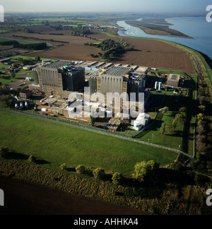 Bradwell Nuclear Power Station Essex UK Luftbild Stockfoto