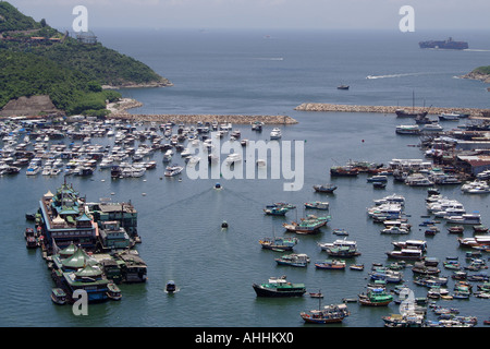 Schwimmende Restaurant und Aberdeen Harbour, Hong Kong, China Stockfoto