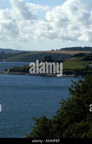 St. Mawes castle Gerrans St Just in Roseland Carrick Roads in der Nähe von Falmouth Cornwall Stockfoto