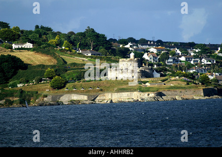St. Mawes castle Gerrans St Just in Roseland Carrick Roads in der Nähe von Falmouth Cornwall Stockfoto