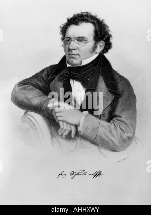 FRANZ SCHUBERT österreichische Komponist 1797 bis 1828 Stockfoto