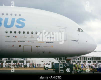 Airbus 380 auf der 2006 Farnborough Airshow. Stockfoto