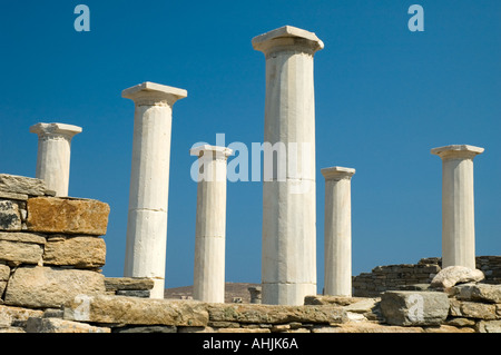 Das Haus des Dionysos auf dem Theater Viertel Delos der griechischen Kykladen Griechenland Mittelmeer Europa Stockfoto