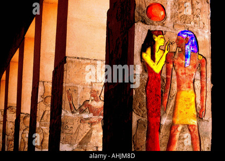 Ancient ägyptischer Tempel von Abydos Stockfoto