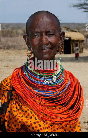 Frau Massai Afrika afrikanischen Stamm Kenia Tansania Stockfoto