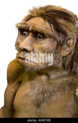 Modell der Neandertaler Soos Böhmen Tschechien Stockfoto