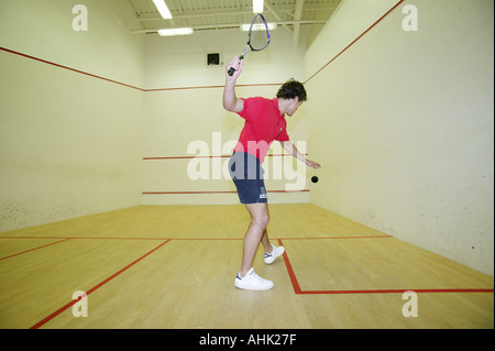 Man squash spielen Stockfoto