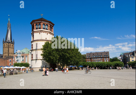 Schloßturm Altstadt Düsseldorf Deutschland Stockfoto