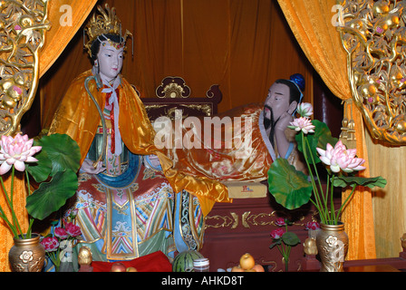 C00010 Altar-Schlafzimmer-Szene Chenghuang Tempel Zhengzhou Henan Provinz China Ming-Dynastie Tempel in Asien Stockfoto