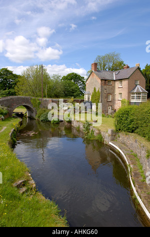 Wharfinger s Cottage Carreghofa Schlösser Montgomery Kanal in der Nähe von Llanymynech Mid Wales Stockfoto