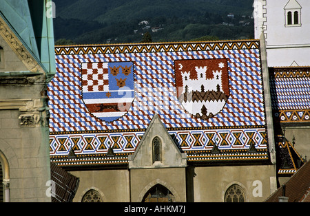 Fernsehreihe Zagreb sterben Kirche St. Markus in Zagreb Kroatien Kirche St. Markus in Zagreb Stockfoto