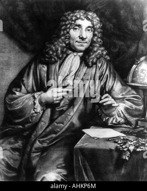 Leeuwenhoek, Antonie van, 24.10.1632 - 27.8.1723, niederländischer Wissenschaftler, halbe Länge, nach Malerei von Jan Verkolje (1650-1693), 1686, Stockfoto