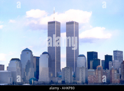 World Trade Center Twin Towers, die in New York City N Y USA existiert nicht mehr Stockfoto