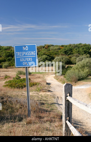 Kein Hausfriedensbruch Zeichen Truro Golf Club Cape Cod USA Stockfoto