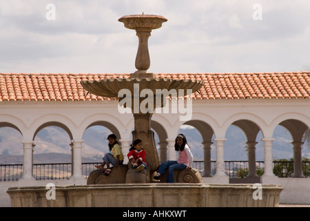 Plaza Pedro de Anzares, einem großen Platz mit Blick auf die Stadt von Sucre, Bolivien Stockfoto