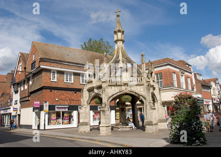 Das Geflügel zu überqueren oder Market Cross in der Nähe von Salisbury Kathedrale Wiltshire UK Stockfoto