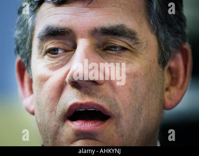 Der britische Premierminister, erster Lord des Schatzamtes und Minister für den öffentlichen Dienst, die Rt Hon Gordon Brown MP Stockfoto