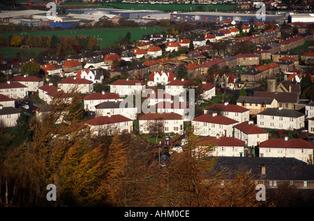 Alten Jutefaser-Mühlen und Gehäuse Dundee aus Dundee Law Scotland Stockfoto