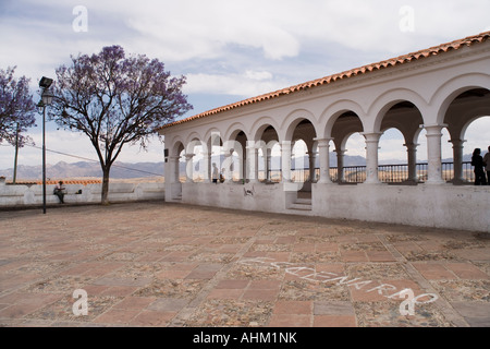 Plaza Pedro de Anzares, einem großen Platz mit Blick auf die Stadt von Sucre, Bolivien Stockfoto