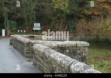 Herzlich Willkommen Sie in Cornwall Greystones Brücke über den Tamar River South West England UK Großbritannien Europe Stockfoto