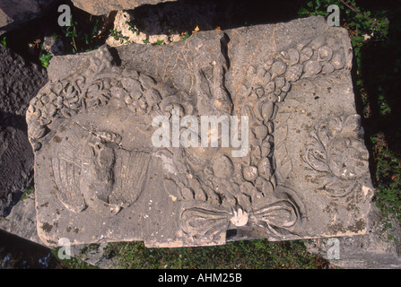Geschnitzten Mauerwerk Detail Tlos Türkei Stockfoto