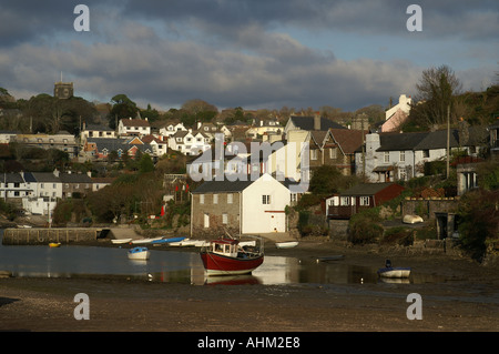 Noss Mayo und Newton Ferrers im Dezember Sonnenschein Devon England UK Großbritannien Südwesteuropa Stockfoto