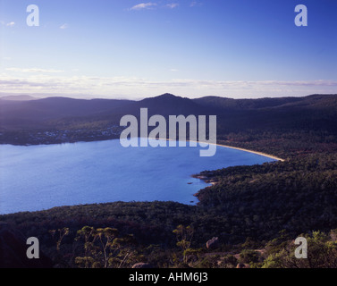 Coles Bay aus Mt Amos Freycinet National Park Tasmanien Australien Stockfoto