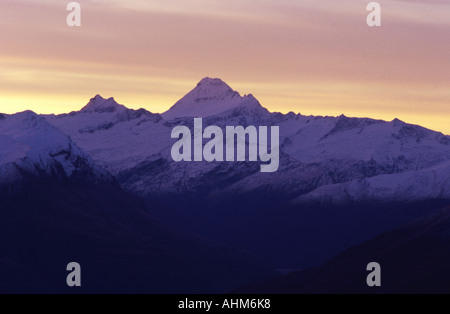 Mt Aspiring Tititea aus Mt Roy Südinsel Neuseeland Stockfoto